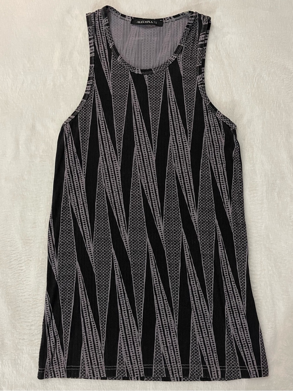 Manaola Hawaii Men’s Small Black & Gray Sleeveless Tank (Slim Fit)